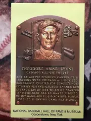 Ted Lyons Postcard- Baseball Hall of Fame Induction Plaque - Photo - Cooperstown