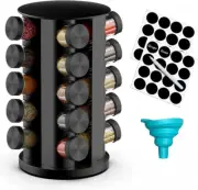 Rotating Spice Rack Organizer for Cabinet, Spice Racks Storage with 20 Jars, Spi