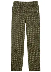 Wales Bonner Power Jacquard Stretch-cotton Track Pants - Green - XL XL