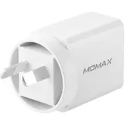 Momax 20W USB-C PD Wall Charger - White, Up to 20W PD Fast Charging for Apple iPhone 15/14/13/12/11/XS/8 Series Dual Output (USB-C PD & USB-A), 20W (Max) Fast Charging, Safe & Reliable [UM13AUW]