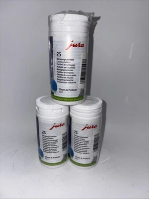 3X Jura 2-Phase Cleaning Tablets for Fully Automatic Coffee Machines 3-25 Count