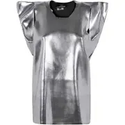 [Junya Watanabe] Junya Watanabe Metallic-effect Knitted Top M SILVER
