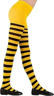 [Widmann] 1241 Tights Bee 70 Denier, Yellow/Black, 7-10 Years