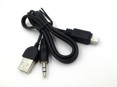 3.5mm and USB to Mini USB Speaker Aux Cable Adapter Charger for iHome Speaker
