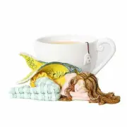 PTC 4.5 Inch Chamomile Tea Fairy Sleeping by Cup Statue Figurine