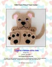 Fawn Pitbull Treat Holder- Plastic Canvas Pattern or Kit