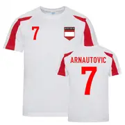 UKSoccerShop Marko Arnautovic Austria Sports Training Jersey (White-Red) XXL (50-52 inch)