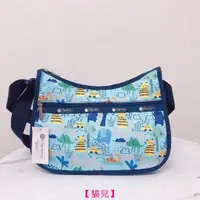 在飛比找蝦皮購物優惠-Lesportsac 手繪版動物 側肩背/斜背/手拿 降落傘