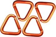 Generic 4Pcs Lightweight Triangle Carabiner Clips Portable Keychain Hooks for Hiking Camping Climbing for Outdoor Activities and Quick Access to Gear