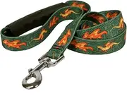 Yellow Dog Design Fire Breathing Dragon EZ-Grip Dog Leash with Comfort Handle, Small/Medium