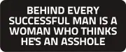 3 - Behind Every Successful Man Hard Hat / Biker Helmet Sticker BS061