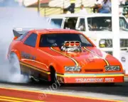 FUNNY CAR PHOTO NHRA DRAG RACING "TEACHERS PET." FUNNY CAR AT POMONA 1985