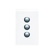 Clipsal Saturn Series Three Switch With Blue Led 20A/16Ax Pure White - 4063PBL-PW