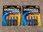 Vintage Duracell Ultra M3 AA Batteries (Dated 2009) With PowerCheck Tester