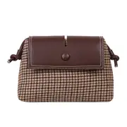 Fashion Shoulder Messenger Bag PU Leather Casual Retro Houndstooth Bags Women Handbags Totes Bags Clutch Bag
