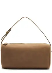 The Row 90's Suede top Handle bag - Taupe ONE SIZE