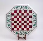 18" Marble Octagon Chess Table Top with Inlay Art Coffee Table for Home v22