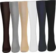 [Ipetboom] 6 Pairs Compression Socks Compression Shorts Men Compression Stocking Quarter Socks Champion Socks Sports Calf Socks Compressions Socks Chunky Scrunch Socks Stockings 20% Spandex