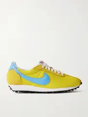 [Nike] Nike - Ld-1000 Leather And Brushed Suede-trimmed Mesh Sneakers - Bright yellow - US11.5 US11.5 Yellow