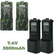 2PC Pofung BL-5 3800mAh 7.4V Extended Li-ion Battery For UV-5R Radios