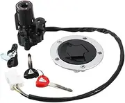 MZBZUTEDEE Ignition Switch Tank Cap Fit for Kawasaki Ninja 650 400R ER650 EX400 ER-6N EX650 ER-6F 51049-0714 51049-0039 27005-0552 27045-5452