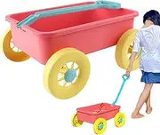 Kids Beach Trolley | Outdoor Beach Cart for Children | Large Storage Space Dredging Tools for Backyard, Garden, Swimming Pool, Lake