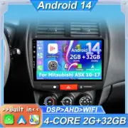 For Mitsubishi ASX 10-17 Android 14 Auto CarPlay Head Unit Car Stereo Radio GPS