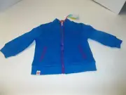 NWT LEGO x Target 12M Brick Embroidered Track Zip-Up Sweatshirt Blue