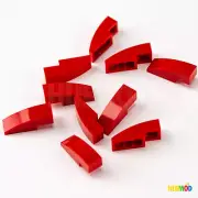Lot of 10 Genuine LEGO 50950 Red 3X1 Slope Curved Plates Arch Roof Brick Part