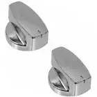 Knob Belling 444440221 444440223 Oven Gas Hob Silver Chrome Control Genuine x 2