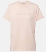 [Moncler] Moncler Logo cotton T-shirt UK 16 pink