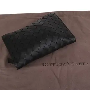 BOTTEGA VENETA 羊皮革編皮後背包(黑)