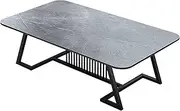 New Marble Coffee Table Modern Slate Industrial Tea Side Table Rectangular Small Table Used in The Bedroom and Living Room Sofa Table