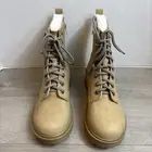 Soda Boots Size 10 Firm-S Camel Lace Up Zip Side Military Style Shoes NEW