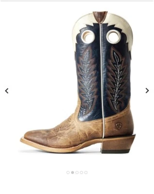 Ariat® Men's Dusted Wheat & Navy Real Deal Boot 10029694. org price $279.95 sz.9