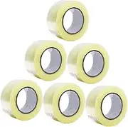 PLAFOPE 6 Rolls Packing Tape Sealing Tapes for Boxes Silent Low Noise Strong Adhesive Easy to Use