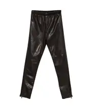 leather leggings XS,M cedar brown