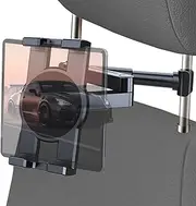 Car Headrest Tablet Holder,Adjustable Telescopic Arm Tablet Stand for Back Seat 360° Rotatable,Movie Viewing for Kids, Car Travel Accessories,for 4.7~12.9 Inch Tablets Smartphone Universal