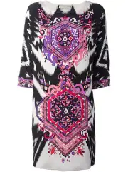 NWT Emilio Pucci Multicolor Suzani SilkPrinted Dress Size 42 $2495