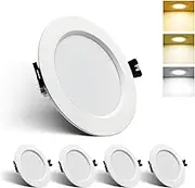 Großcat LED Recessed Spotlights, 230 V, 10 W, Ultra Flat LED Spotlights, Warm White, Neutral White, Cool White, Adjustable Recessed Lights, Diameter 90-100 mm Hole Diameter, LED IP44 Ceiling