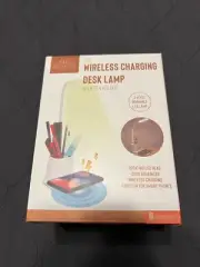 LED Desk Lamp with Wireless Charger /Pen Holder Home Office Table Lamps Light