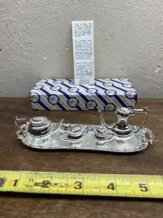 Vintage Miniature 5 Piece Silver Plate Coffee Tea Set ~ Made in England