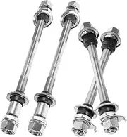 LOORGVEL 1 Set Bicycle Hub Axle Pedals Adapters Rim Rear Skewers Quick Release Kick Stand Plugs Axles Axle Hollow Hub Quick Release Skewers Mechanism Front Kickstand Bike Skewers Iron White