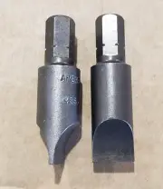 LOT of 2 Apex 1/2" Slotted Flat Tip Bit Driver Socket 5/16" Hex Drive 485-7 USA