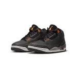 【NIKE 耐吉】AIR JORDAN 3 RETROFEAR PACK 爆裂紋深灰橘 男鞋 運動鞋 休閒鞋 CT8532-080