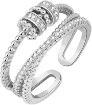 [Aoeam] S925 Sterling Silver Fidget Ring for Women Anxiety Ring Sunflower Spinner Ring Open Adjustable Spinning Ring for Anxiety Relieving Stress Jewelry Gift Women Girl