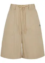 Moncler Cotton-blend Shorts, Shorts, Beige - 12 12
