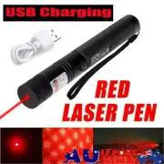 Strong Beam Red Laser Pointer Pen 532nm Lazer Torch USB Rechargeable