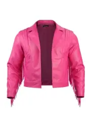 Faux Leather Western Cowboy Jacket With Fringes Garret Garrison Cosplay Costu...