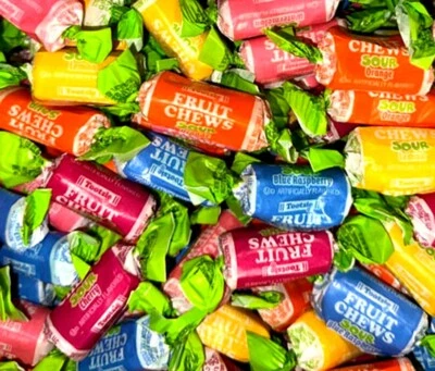 TOOTSIE ROLL SOUR Midgees Fruit Chews 10 Pounds Candy Bulk Wrapped Candies